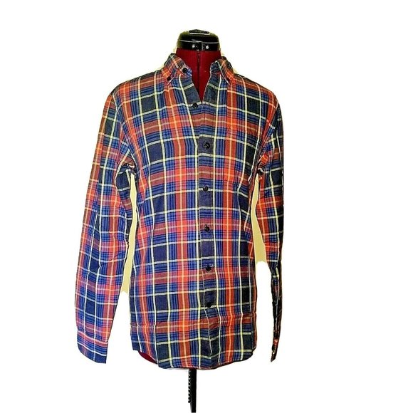 GOODTHREADS Mens Shirt Size XS Multicolor Button Down Double Face Plaid … - Picture 1 of 7